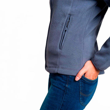 Veste polaire grise toptex manches et poches femme