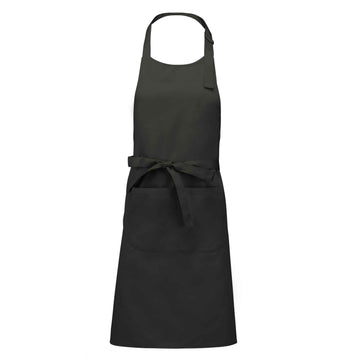 Tablier a bavette couleur gris foncé