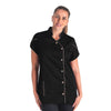 Blouse Esthéticienne Magnolia Noir Liseré Or - MANELLI
