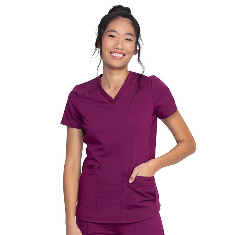 tunique medical bordeaux