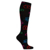 Chaussettes de Compression Noires Imprimé Médical - CHEROKEE