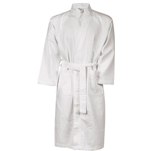 Peignoir blanc esthéticienne (nid d'abeille)