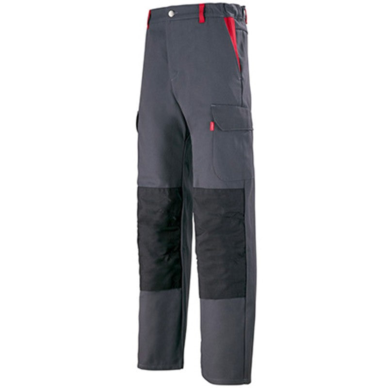 Pantalon de travail CHARBON/ ROUGE 1TEE82CP