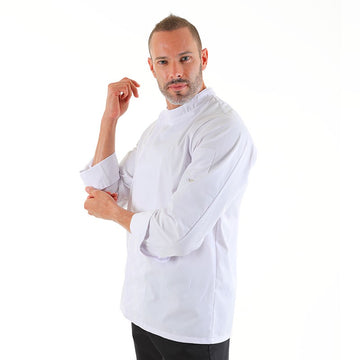 Veste de boulanger Manelli à manches longues - matière polycoton résistante