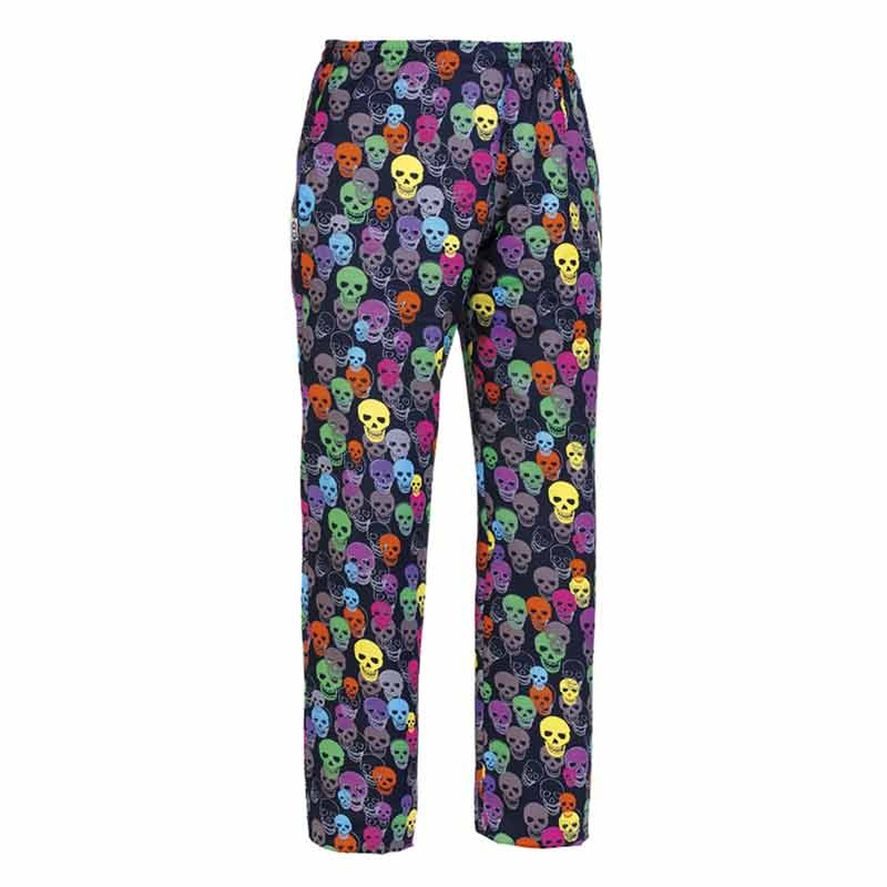 pantalon imprimé tete de mort 100% coton