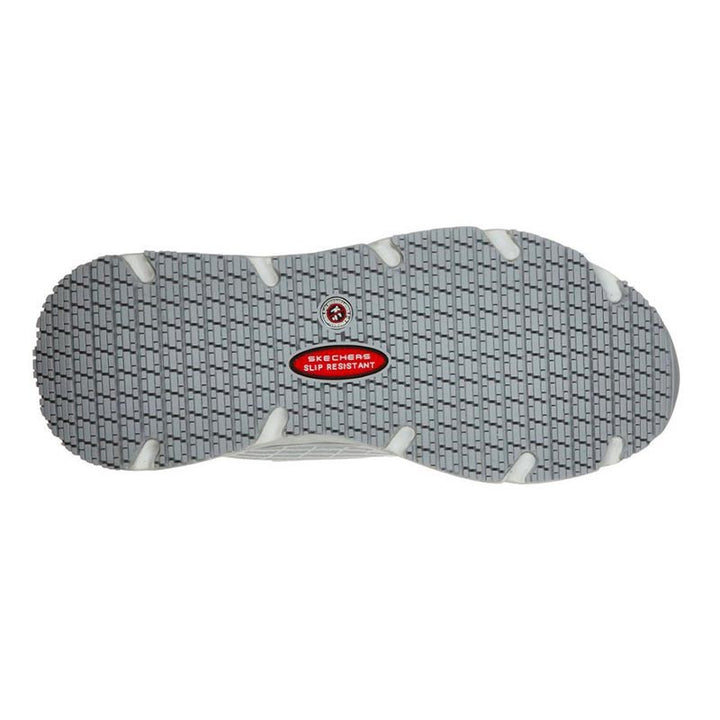 Basket medicale femme max cushioning elite blanche Skechers vue dessous