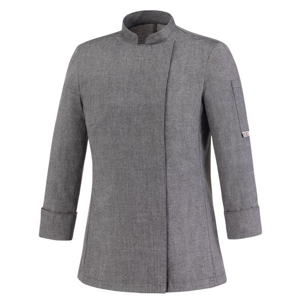 Veste de cuisine femme grise
