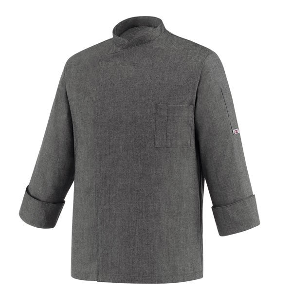 Veste de Cuisine grise - Primo, coupe simple et droite