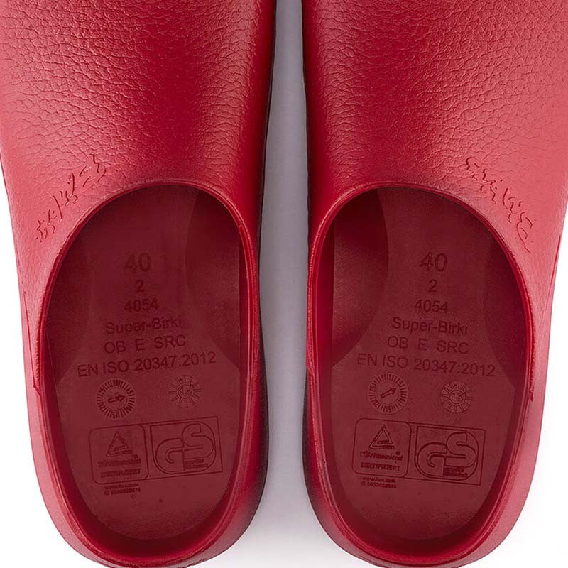 Sabot de sécurité rouge birkenstock