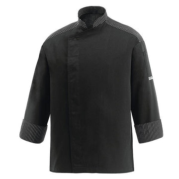 Veste de Cuisine noire - Lux, veste pour cuisinier noire, coupe droite