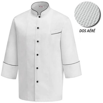 Veste de Cuisine blanche dos aéré - Luca