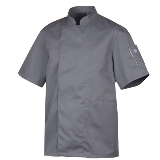 Veste de cuisine grise Nero - Robur, tissu léger et agréable