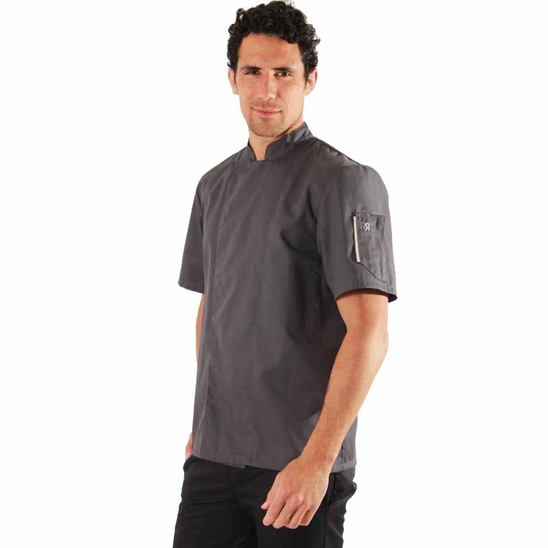 Veste de cuisine grise Nero - Robur, veste pour cuisinier