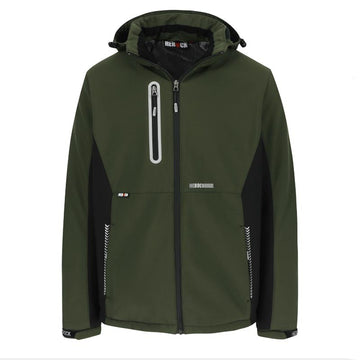 Veste de Travail Homme Softshell Doublée Micro-Polaire Taris Kaki - HEROCK
