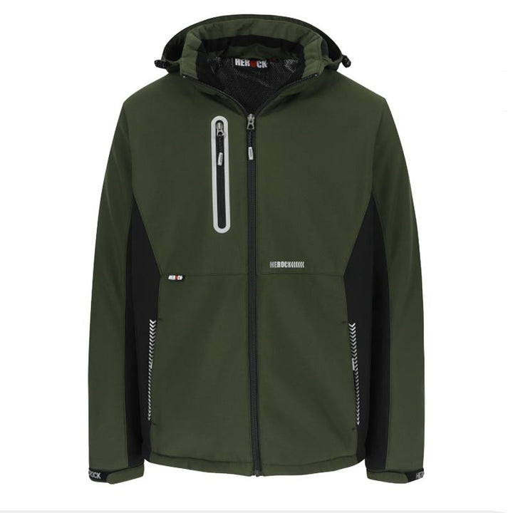 Veste de Travail Homme Softshell Doublée Micro-Polaire Taris Kaki - HEROCK