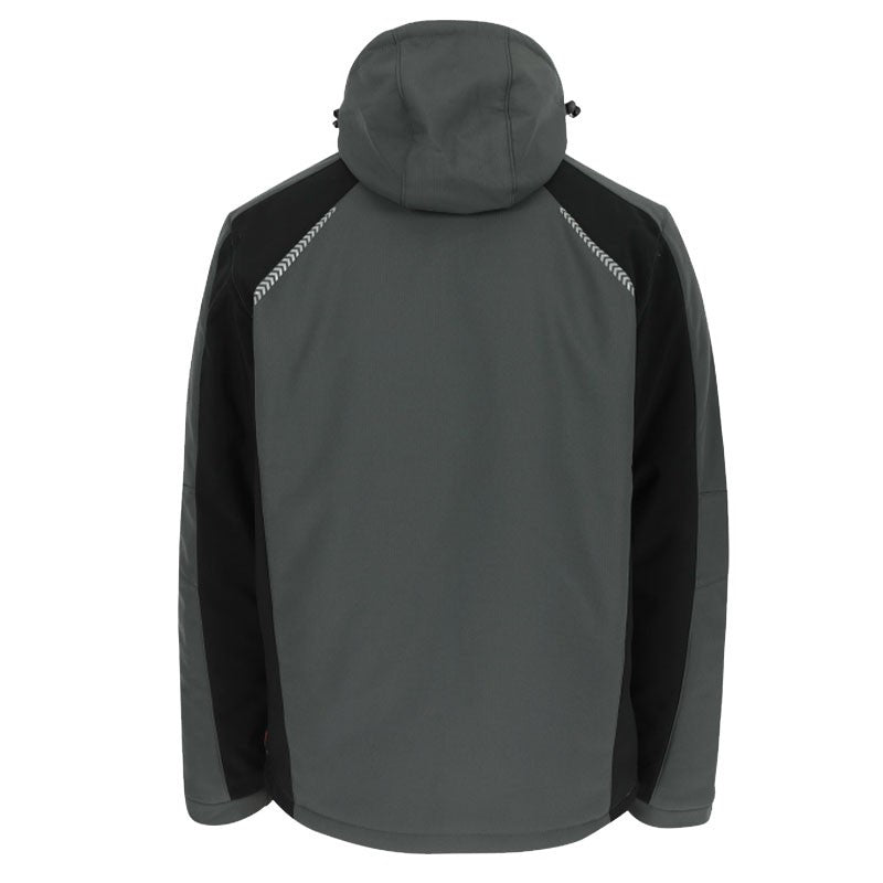 Dos Veste de Travail Homme Softshell Doublée Micro-Polaire Taris Grise - HEROCK