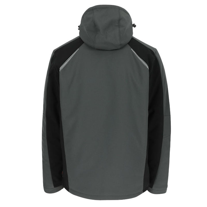 Dos Veste de Travail Homme Softshell Doublée Micro-Polaire Taris Grise - HEROCK
