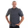 Veste de Cuisine Grise Nero Manches Courtes - ROBUR