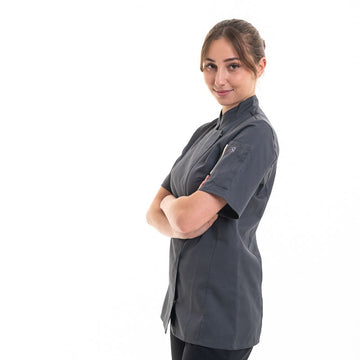 veste de cuisine logo robur grise