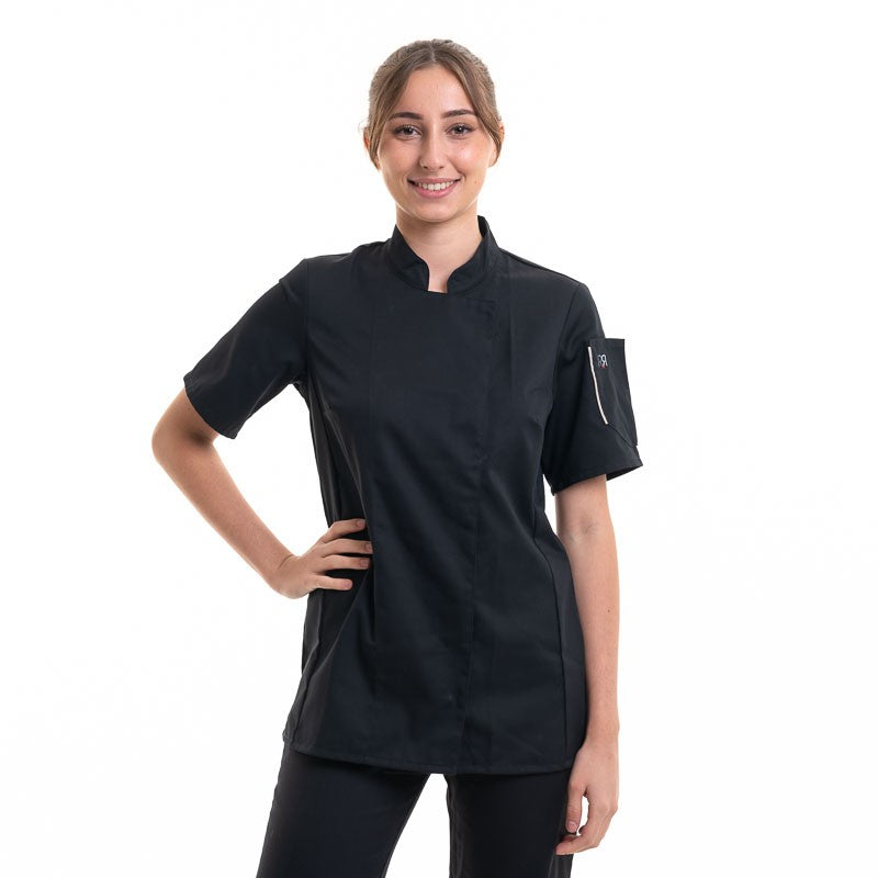 veste de cuisine noir pour femme