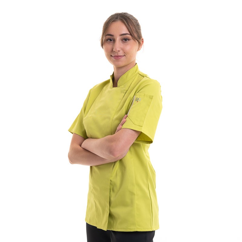 veste de cuisine pistache pour femme
