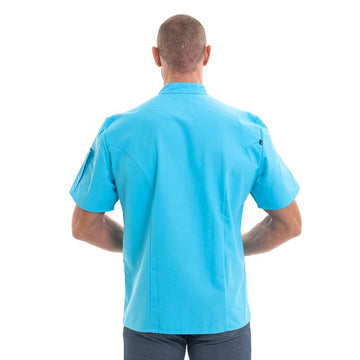 veste de cuisine bleu modèle nero robur