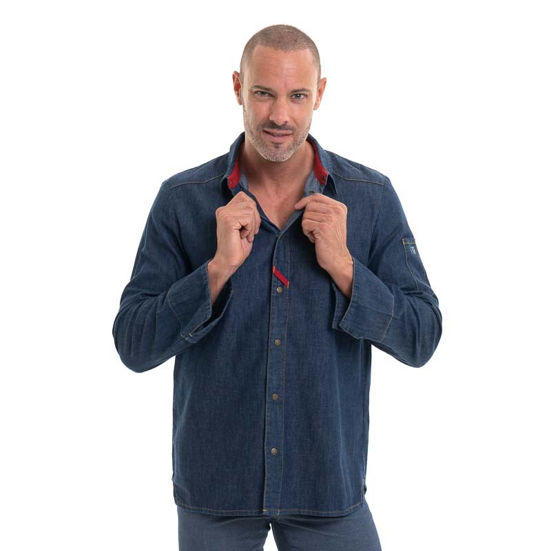 Veste de cuisine mixte Vinho Robur, col chemise