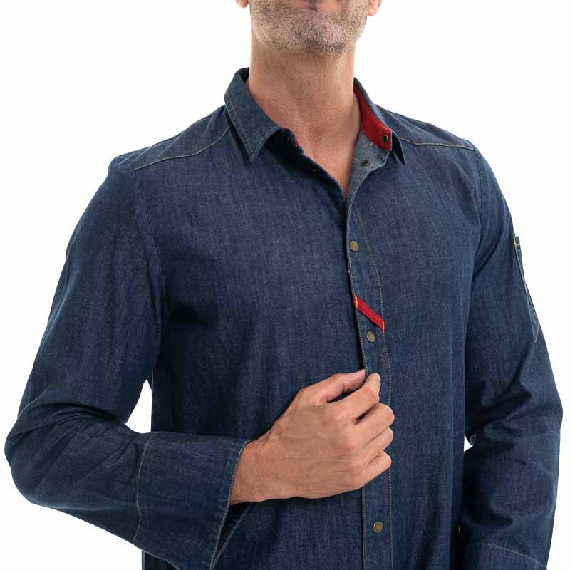 Veste de cuisine mixte Vinho Robur, fente sur bas de manche