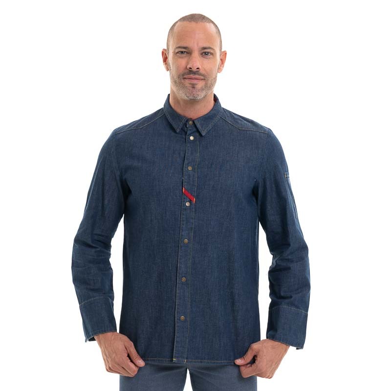 Veste de cuisine mixte Vinho Robur, aspect jean, pour homme ou femme