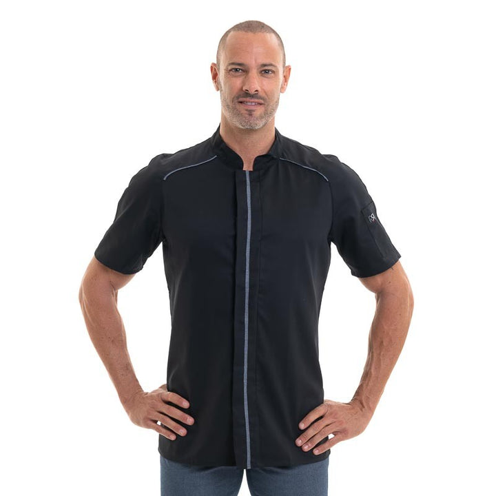 Veste de Cuisine Appollo Noir Chambray ROBUR