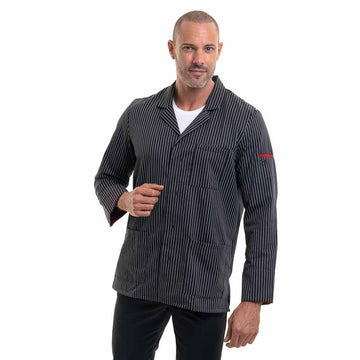 veste de pâtissier rayée robur ardoise