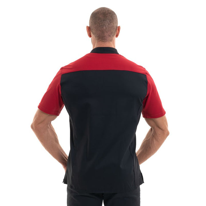 veste de cuisine coupe cintrée col officier homme