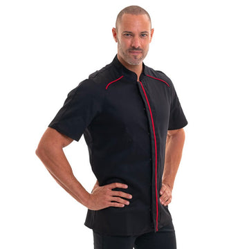 Veste à liseré rouge robur noir