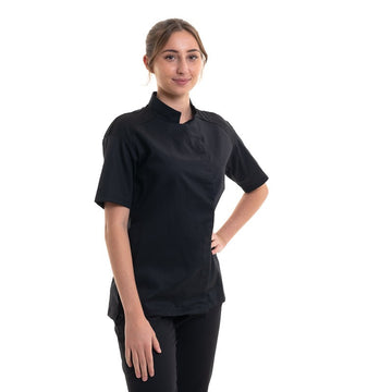 veste de cuisine col officier femme empiecement dos aéré robur