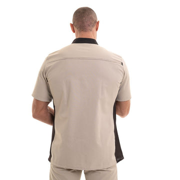 Veste Abax beige Robur manches courtes ou longues