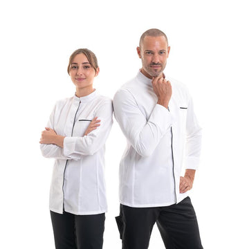 Veste de Cuisine Blanche Manches Courtes Femme EKIRA - ROBUR - 7