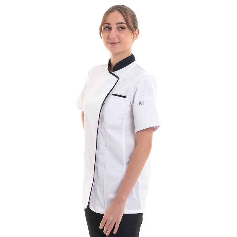 Veste de cuisine femme blanche expression