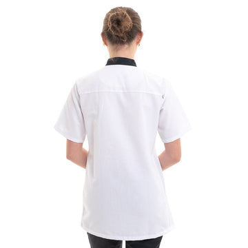 veste de cuisine robur à détail noir pour femme