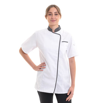 Veste de cuisine expression liseré gris