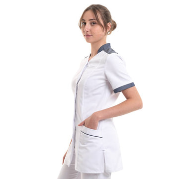 blouse médicale manches courtes promotion confortable pas cher