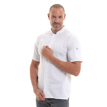Veste De Cuisine Bolt 37.5 Manches Courtes - ROBUR- Maille 37.5 sur les longueurs du vêtement