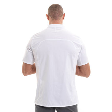 veste de cuisine respirante col officier blanche robur
