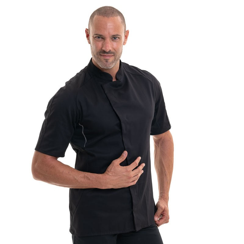 Veste De Cuisine Benak 37.5 Noir Manches Courtes ROBUR