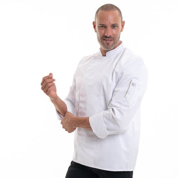 veste de cuisine pas cher nero blanche robur