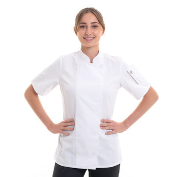 Veste de Cuisine Blanche Unera à Manches Courtes
