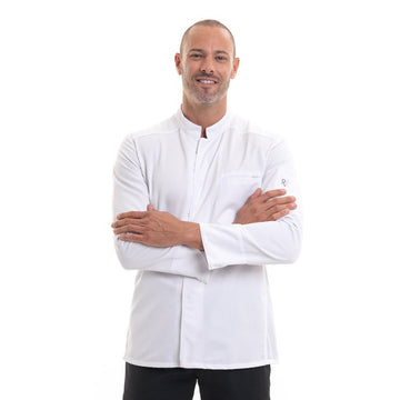 Veste de Cuisine Blanche Abax Respirante Manches Longues