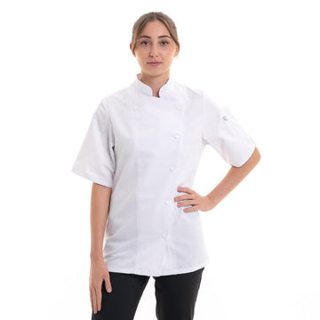 Veste de Cuisine Femme Blanche Fermeture Asymétrique