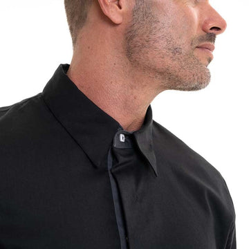 Veste de cuisine avec col temi en blanc ou noir
