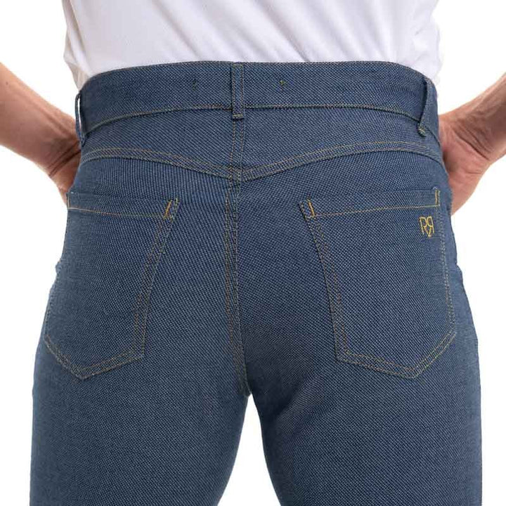 Poches en jean sur pantalon confort