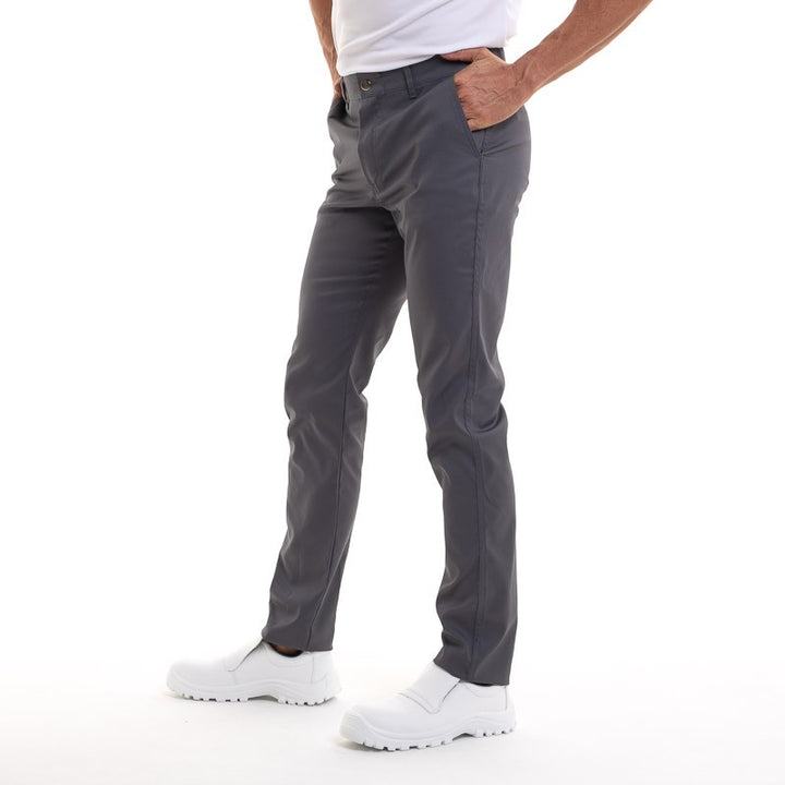 Pantalon de Cuisine Blino Gris - ROBUR - couple slim fit
